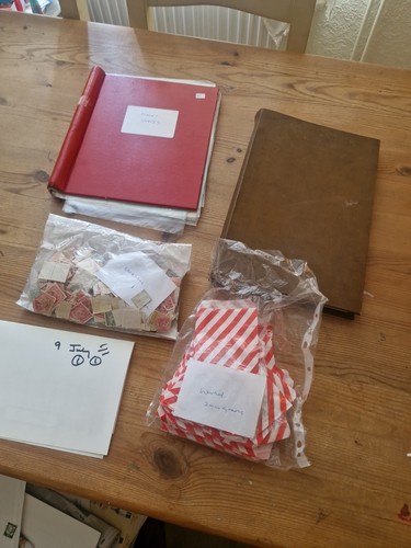 Stamp albums with - stamp,