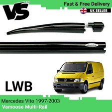 VAMOOSE MULTI AWNING RAIL LWB MERCEDES BENZ VITO W638 CAMPER VAN C-TRACK BLACK