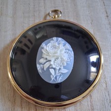 Roses In Cameo From The Miniature World Of Peter Bates Small Wall Hanging Plaque