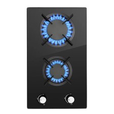 Gas hob burners - hob, black