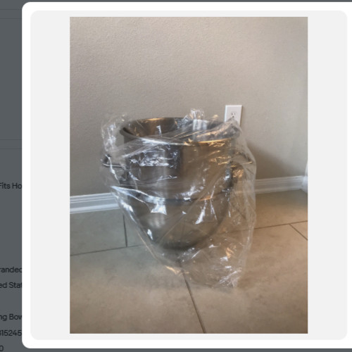 New mixing bowl part - mixing, (part#