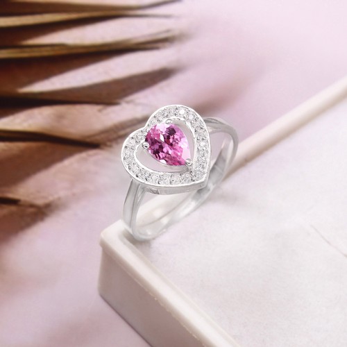 Aaa pink sapphire ring - pink,