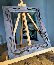 Lovely Unusual Carved Oak Frame 13" x 11" with Treble-Clef Piercings c.1900–1920