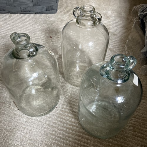 Vintage large glass demijohn - 3,