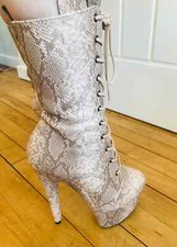 Hella Heels Size 3 Snake Skin