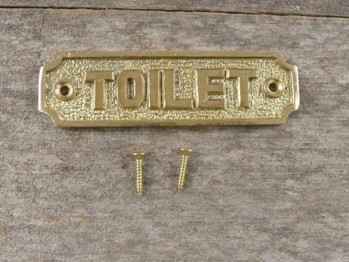 Gold toilet sign x 1 - toilet, 1/2”