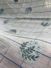 Antique French 1900s / 1910s Woven Cotton Voile Fabric Panel