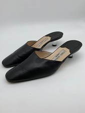 Joseph Azagury mules UK 4.5 VGC VTG Y2K 90s Perspex heels shoes modern leather