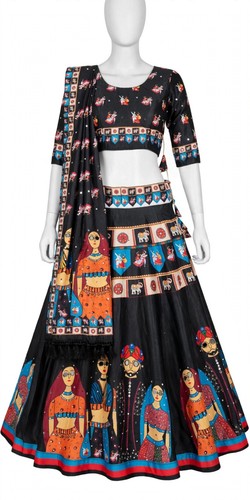 Black rajasthani folk - rajasthani, art