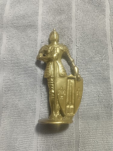 Brass knight figure - brass,