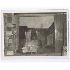 Workmen in a Timber Yard - Vintage Photograph c1950's