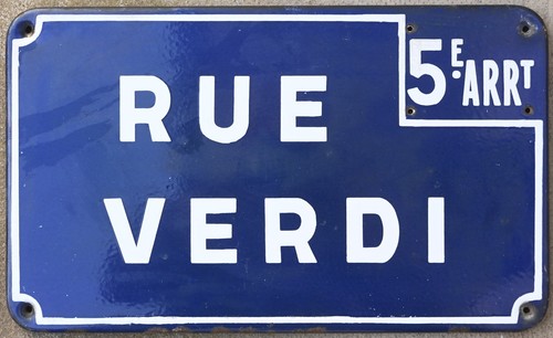 Large old french street sign - large,