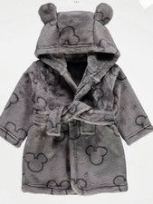 George Disney Baby Mickey Mouse Ears Hooded Dressing Gown Age 3-6 Month