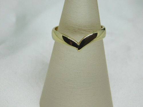 9ct gold plain half wishbone - gold,