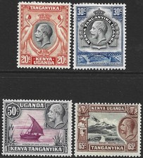 Kenya 1935-37 KGV 20c to 65c