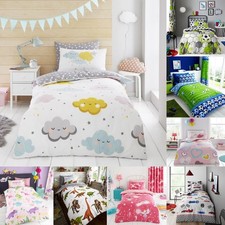 KIDS Reversible Single BEDDING SET  Bed Duvet Quilt Cover Pillowcase Boys Girls
