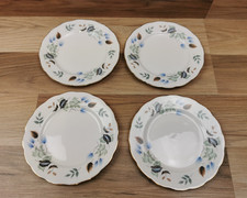4 x Vintage Colclough Linden Bone China 6.25" Side / Tea Plates