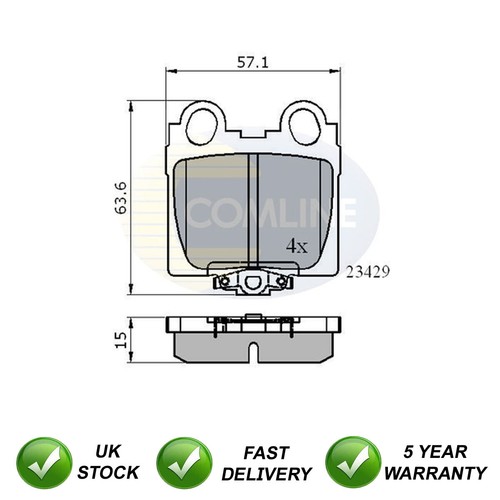 Brake pads set rear sjr - pads, fits