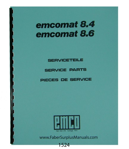Emco emcomat 8 6 lathe - 8.4, &