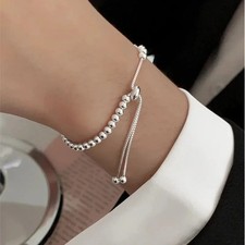 Genuine Sterling Silver Beaded