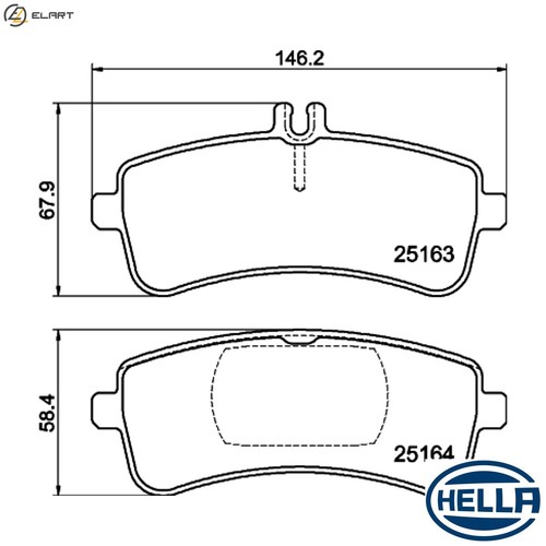 Brake pad set disc - brake,