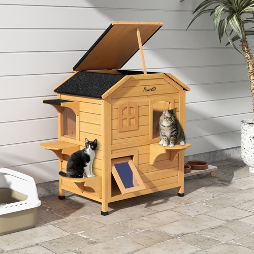 Pawhut story cat house - pawhut,