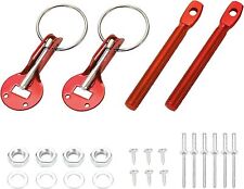 Car Universal Hood Pin Pins Lock Alloy Steel Mount Bonnet Latch Kit Racing Red
