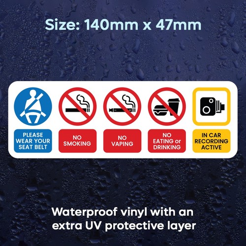 Taxi warning sticker - warning, sticker,