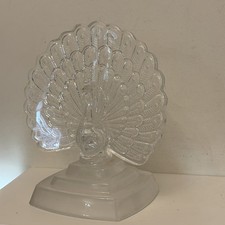 Vintage Crystal Glass Peacock