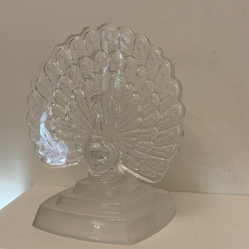 Vintage crystal glass peacock - vintage,