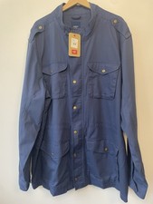 Cotton Traders Utility Field Jacket 100% Cotton Mens 3XL Denim Blue