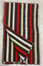 Vintage Retro Mid Century Striped Blanket Rug Throw Picnic 58" x 72" approx #VF