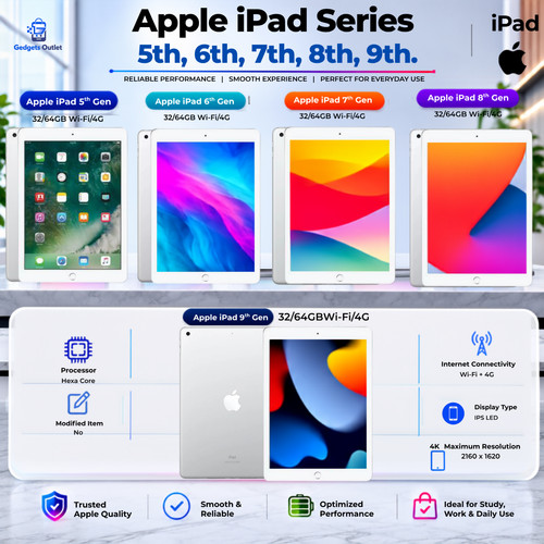 Apple ipad 5th 6th - 7th, 8th