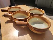 McCoy Graystone - Tan on Speckled Ivory -Set of 4 Indiv Soup/Chili Server Bowls