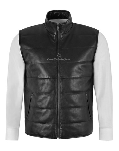 Men quilted leather - men's,
