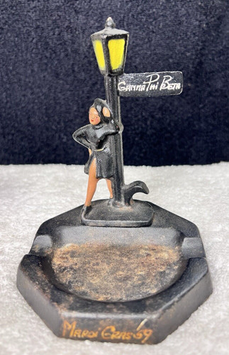 Cast iron ashtray mardi - ashtray,