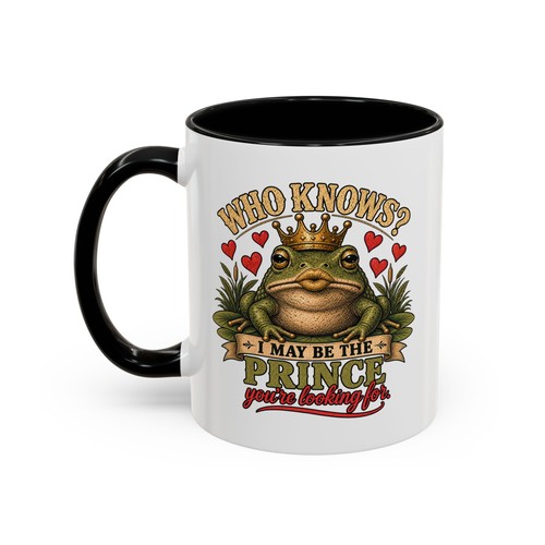 Kissing frog prince coffee mug - kissing,
