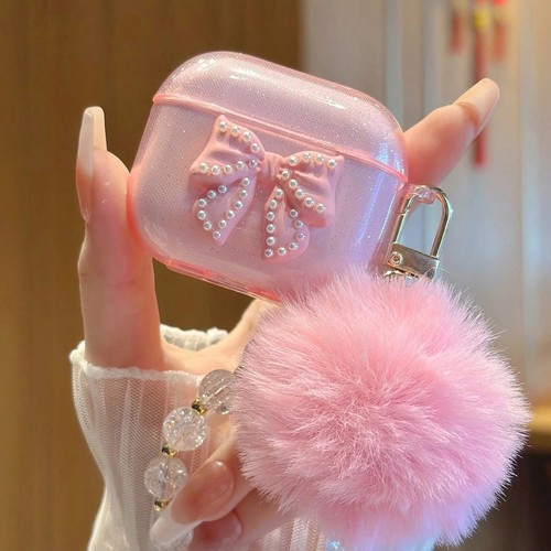Luxury glitter bow - glitter, airpods