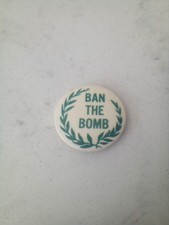 1960s Vintage Badge - Ban the