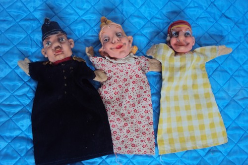 Vintage hand puppets - puppets, punch