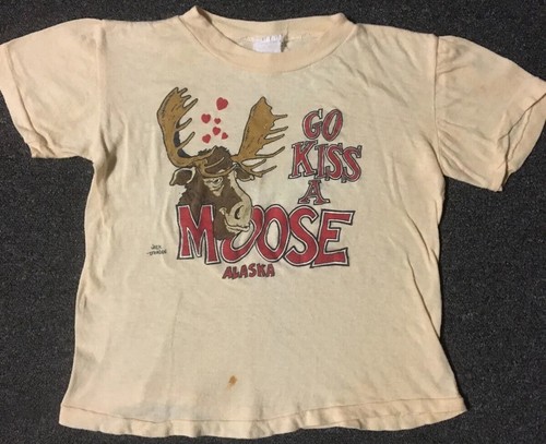 Vtg 70s kiss moose faded - go,