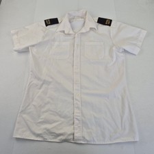 ROYAL NAVY Uniform Shirt Large White Men's Military Collectable Vintage