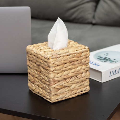Rattan wicker tissue box - wicker,