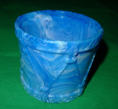 Vintage malachite slag - , glass