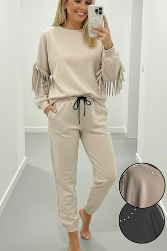Frindged tracksuit studded - tracksuit, |