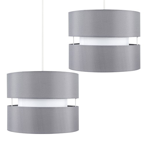 Pair grey ceiling light - of,