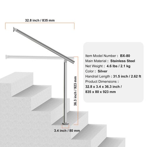 Outdoor step handrail deck - outdoor,