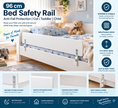 Bed safety rail guard - bed,