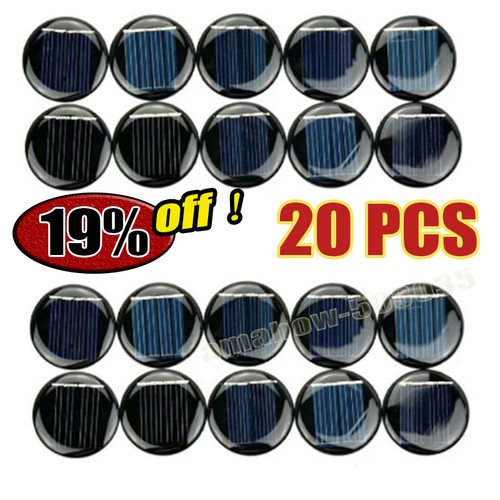 20pcs mini round solar - 20pcs, cell