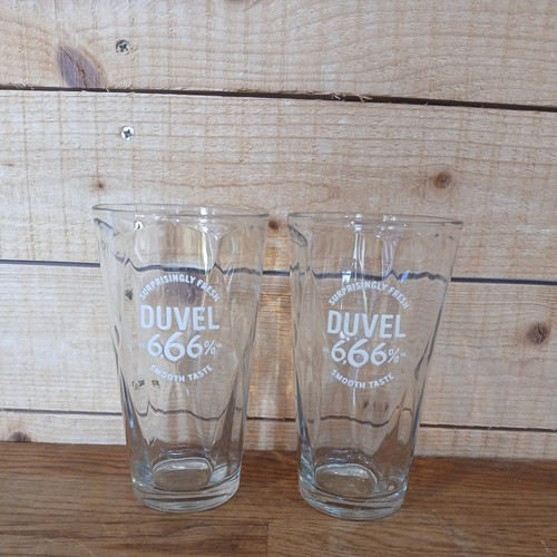 Two duvel glasses - duvel, glass